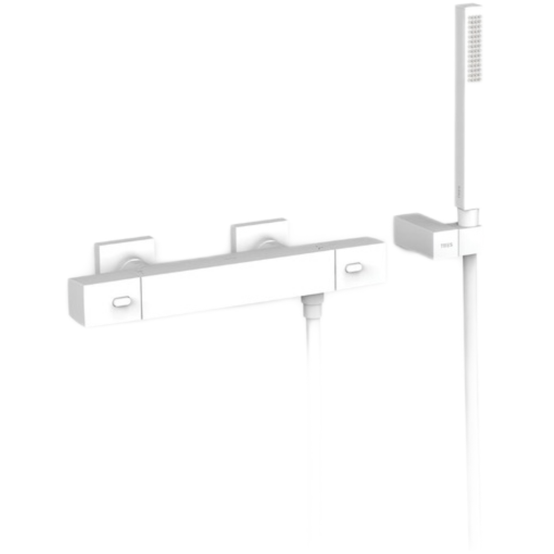 Sprchová baterie TRES Over-Wall s vanovým setem 150 mm bílá mat 19016469BM TRES