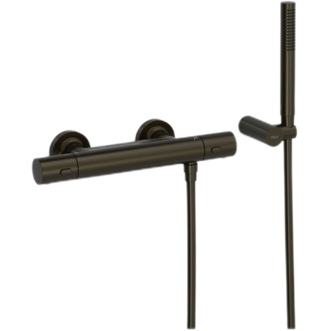 Sprchová baterie TRES Over-Wall s vanovým setem 150 mm černý bronz 19016429KMB TRES