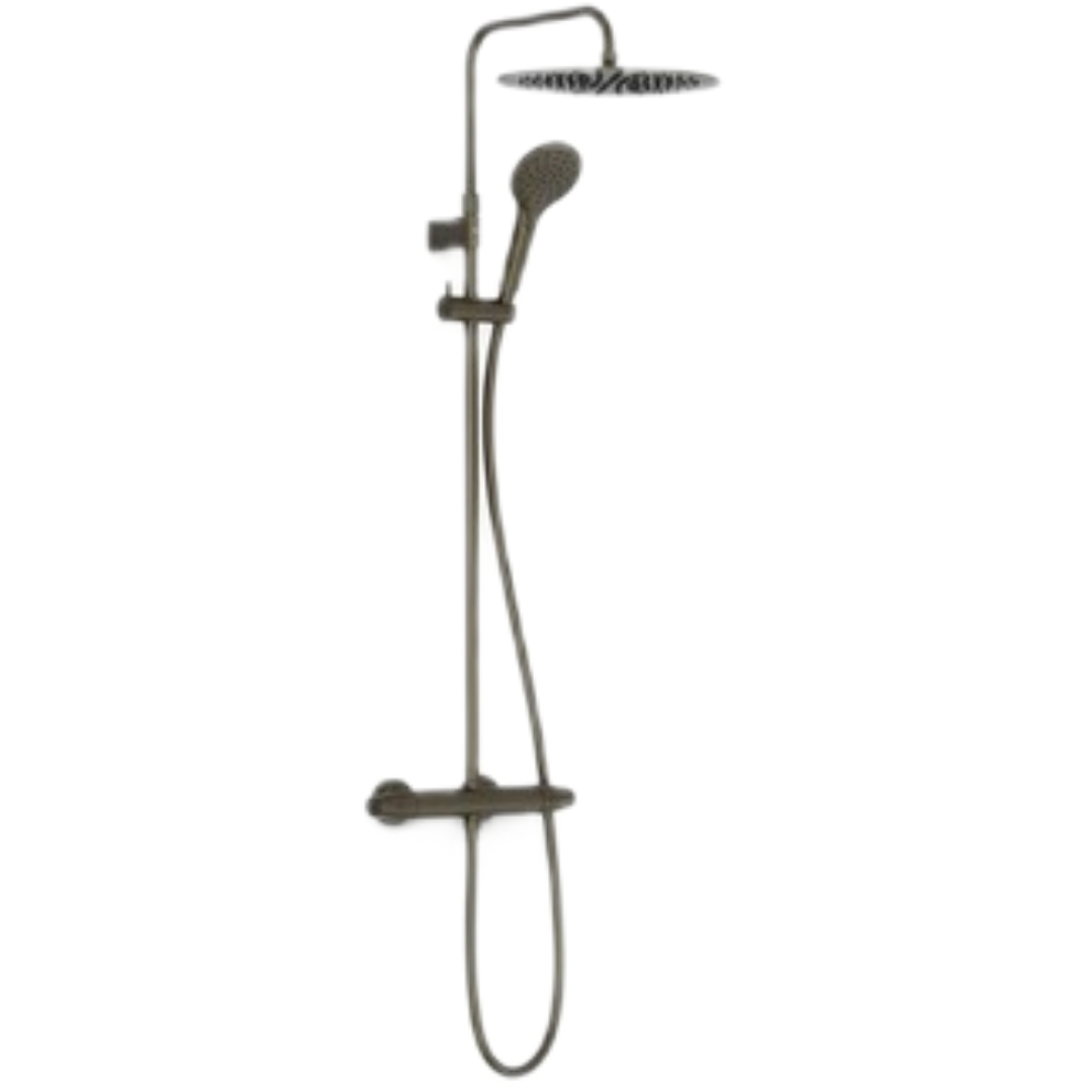 TRES Over-Wall sprchový systém s termostatickou baterií černý bronz 19038705KMB TRES