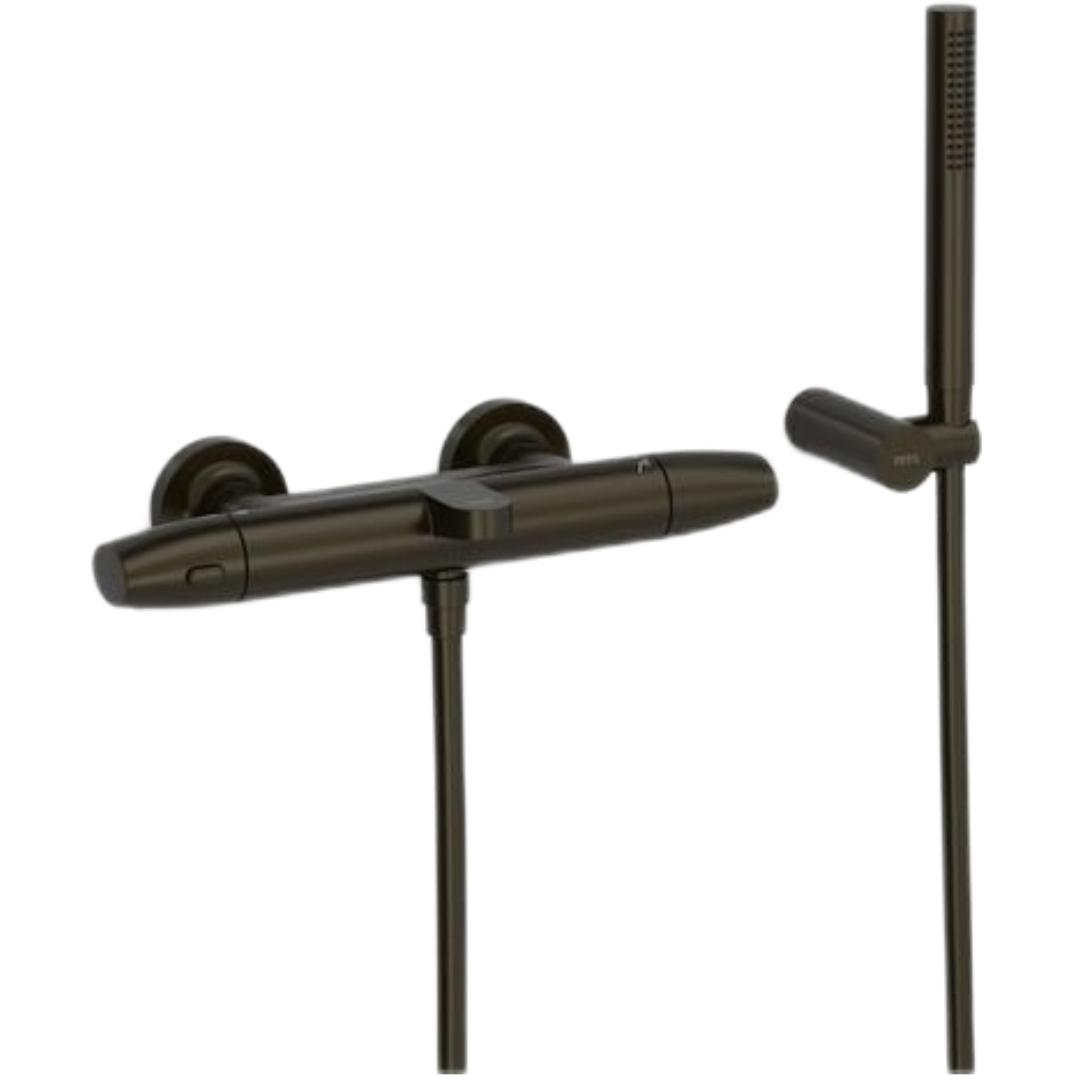 Vanová baterie TRES Over-Wall s vanovým setem 150 mm černý bronz 19017439KMB TRES