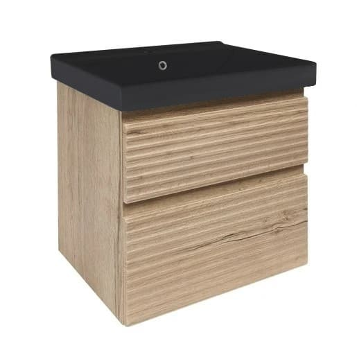 Koupelnová skříňka s umyvadlem Naturel Savona 58x53x45 cm dub mat SAVONA260DHU1B Naturel