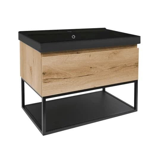 Koupelnová skříňka s umyvadlem SAT B-Way 59x30x45 cm dub mat BWAY60OAKFU1B SAT