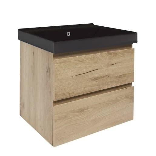 Koupelnová skříňka s umyvadlem SAT B-Way 59x50x45 cm dub mat BWAY260OAKUU1B SAT