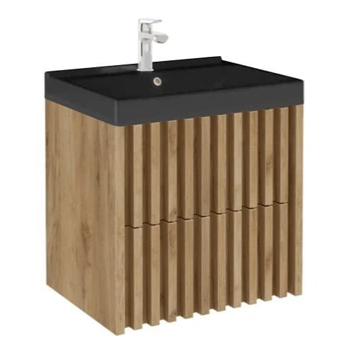 Koupelnová skříňka s umyvadlem SAT Delano 60x46 cm dub mat DELANO60ZDUMB SAT