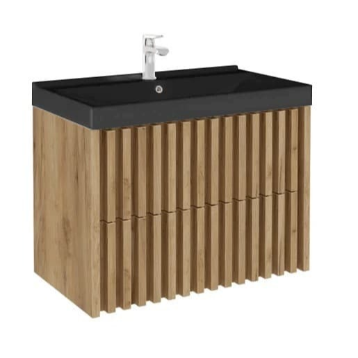 Koupelnová skříňka s umyvadlem SAT Delano 80x46 cm dub mat DELANO80ZDUMB SAT