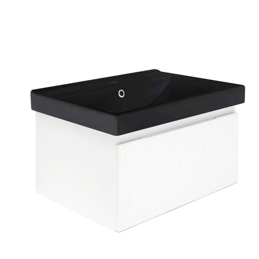 Koupelnová skříňka s umyvadlem SAT Evolution 58x30x45 cm bílá mat SATEVO60WMU1MB SAT