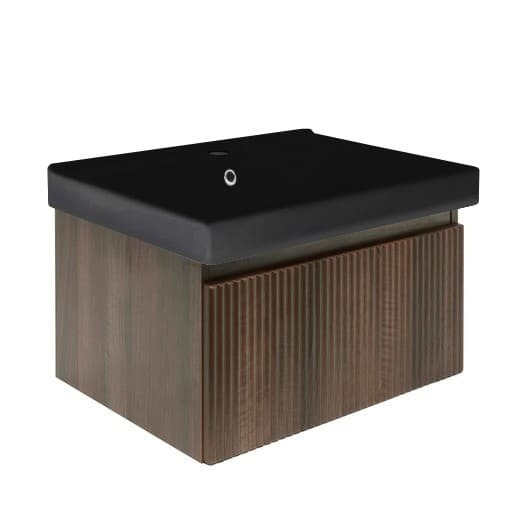 Koupelnová skříňka s umyvadlem SAT Evolution 58x30x45 cm ořech mat SATEVO60NAU1MB SAT