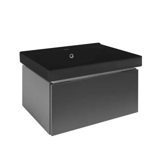 Koupelnová skříňka s umyvadlem SAT Feel 60x30x46 cm antracit mat SATFEEL60ANTU1MB SAT