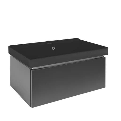 Koupelnová skříňka s umyvadlem SAT Feel 80x30x46 cm antracit mat SATFEEL80ANTU1MB SAT