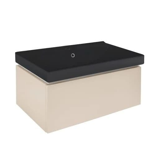 Koupelnová skříňka s umyvadlem SAT Feel 80x30x46 cm pískově béžová mat SATFEEL80BEU1MB SAT