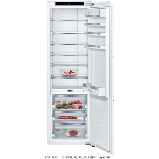 Bosch Serie 8 Vestavná chladnička 177.2 x 55.8 cm ploché panty KIF81PFE0 Bosch