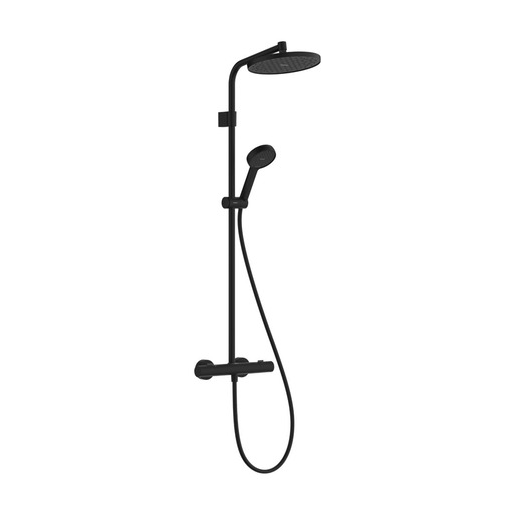 Hansgrohe Activera S sprchový systém s termostatickou baterií matná černá 28 078 670 Hansgrohe