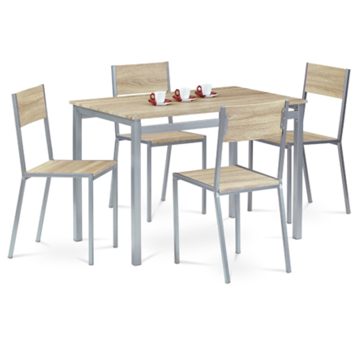 Jídelní set se 4 židlemi Autronic stůl - 110x77 cm hnědý MDF HARVEY SON Autronic
