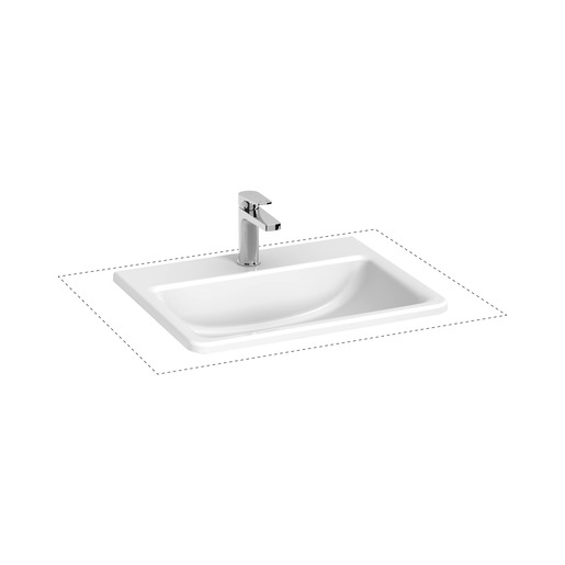 Jika Cubito zápustné umyvadlo 56x44 cm otvor pro baterii uprostřed H8189631001301 Jika