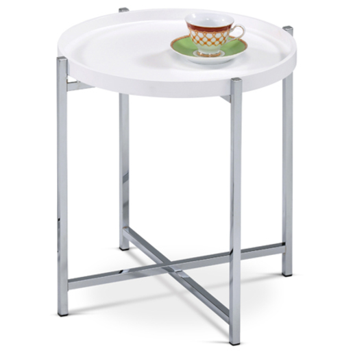 Odkládací Stolek Autronic 50x50 cm bílý Dřevo mat 80135-12 WT Autronic