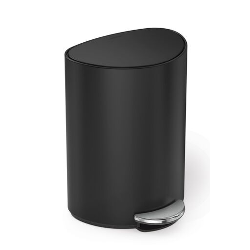 Pedálový odpadkový koš Simplehuman 6 l černá matná ocel SHCW2109 Simplehuman