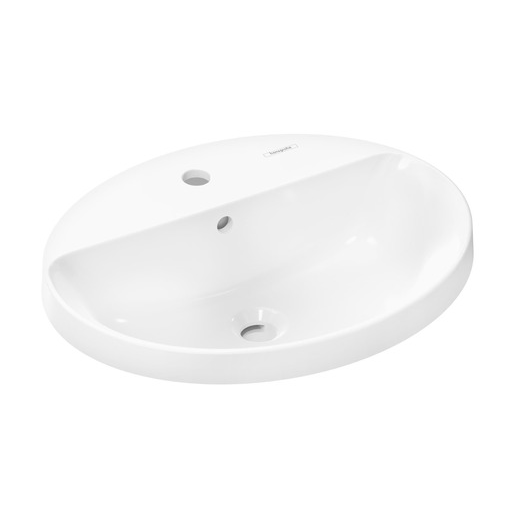 Hansgrohe Xuniva D zápustné umyvadlo 55x45 cm otvor pro baterii uprostřed 60 160 450 Hansgrohe