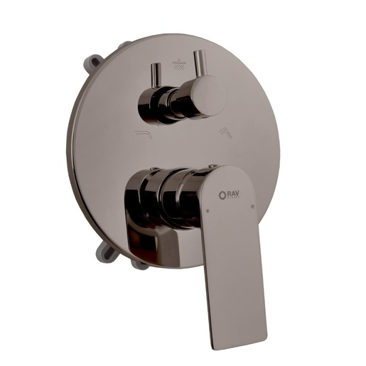 RAV SLEZÁK Nil vanová baterie včetně podomítkového tělesa metal grey kartáčovaná NL185BOXMGK RAV SLEZÁK