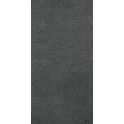 Schodovka Rako Extra černá 30x60 cm reliéfní DCPSR725.1 Rako