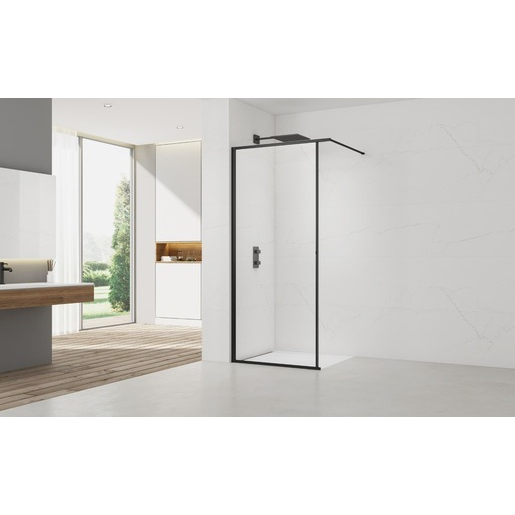 Sprchová zástěna SAT Walk-In se stírací lištou 120 cm SATWISL120C SAT