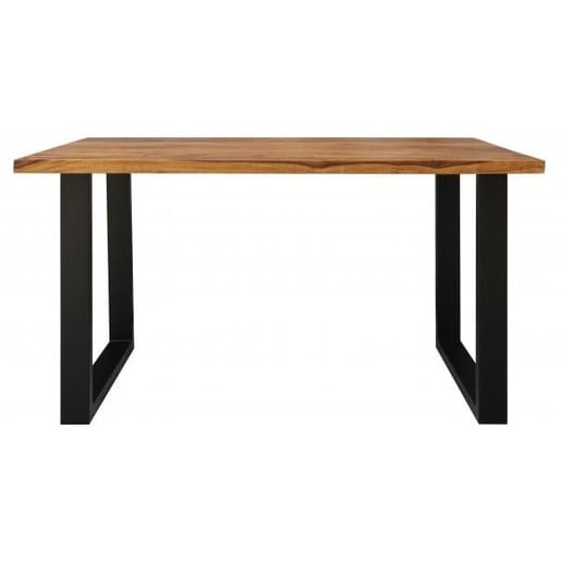 Jídelní stůl s kovovými nohami 140x90 cm z masivu palisandr TP-140 indicky-nabytek