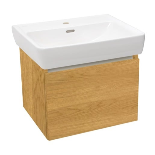 Koupelnová skříňka s keramickým umyvadlem Laufen Naturel Project 52