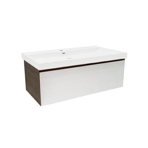 Koupelnová skříňka s umyvadlem Naturel Monza 99x30x45 cm ořech mat MONZA100WNU4 Naturel