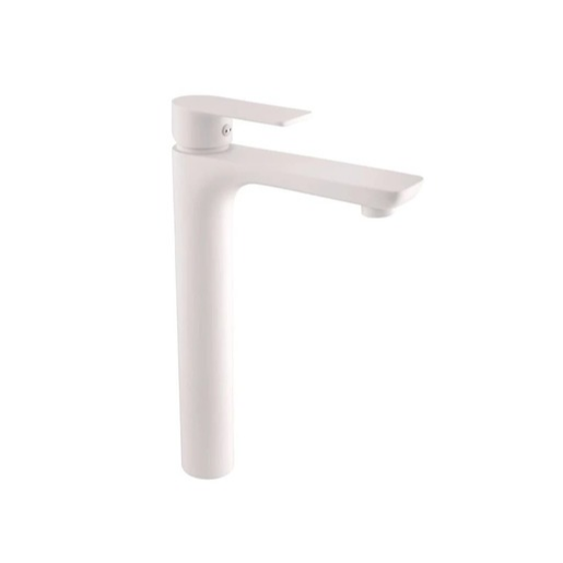 RAV SLEZÁK Vltava vysoká umyvadlová baterie bez výpusti bílá matná VT430.0BMAT RAV SLEZÁK