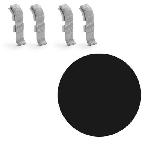 Spojka k soklu Naturel černá hladká