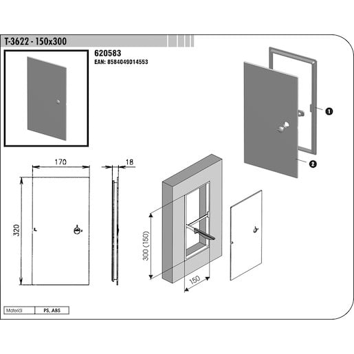 Dvířka van. plast Multi 30x15 cm T 3622 T36223015 Multi