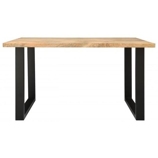 Jídelní stůl s kovovými nohami 120x90 cm z masivu mango TM-120 indicky-nabytek