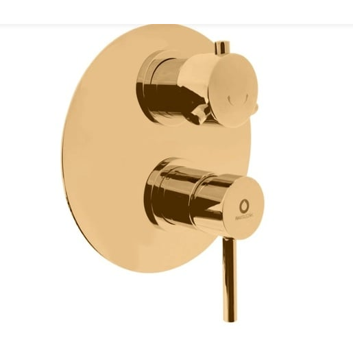 RAV SLEZÁK Seina sprchová a vanová baterie včetně podomítkového tělesa zlatá kartáčovaná SE986KZK RAV SLEZÁK