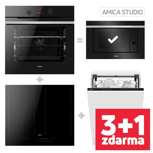 Set spotřebičů Amica s mikrovlnnou troubou ZDARMA Amica