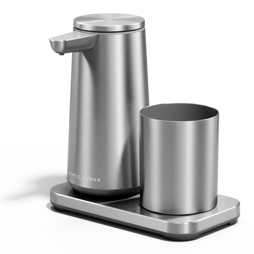 Simplehuman bezdotykový dávkovač mýdlové pěny – 296 ml + kelímek bílá ocel dobíjecí ST1099 Simplehuman