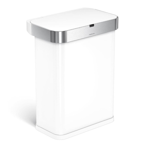 Simplehuman bezdotykový odpadkový koš SENSOR hlasové ovládání 58 L černá ocel ST2048 Simplehuman