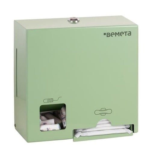 Zásobník na tampony a vložky Bemeta zelená nerez 101403279 Bemeta