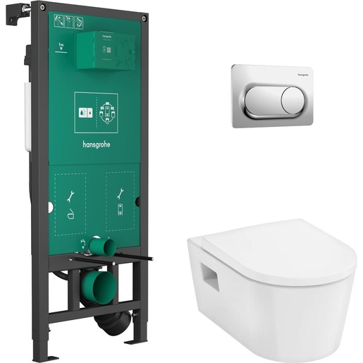 Závěsný wc set do lehkých stěn / předstěnová Hansgrohe 60302000