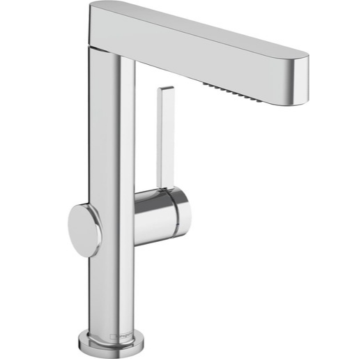 Hansgrohe Finoris umyvadlová baterie s clic-clacem kartáčovaný černý chrom 76 063 340 Hansgrohe