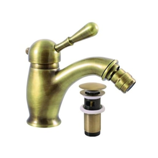 RAV SLEZÁK Labe bidetová baterie s výpustí stará mosaz L445.5SM RAV SLEZÁK