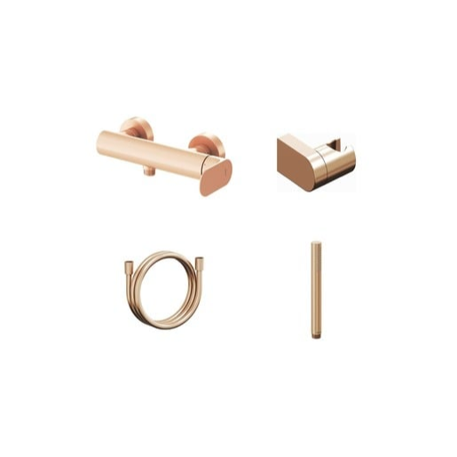 Sprchová baterie Ravak Eleganta se sprchovým setem 150 mm růžové zlato kartáčované X07S142 Ravak
