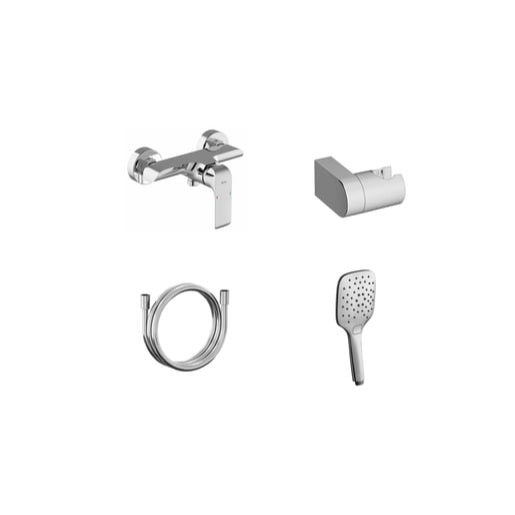 Sprchová baterie Ravak Flat se sprchovým setem 150 mm chrom X07S115 Ravak