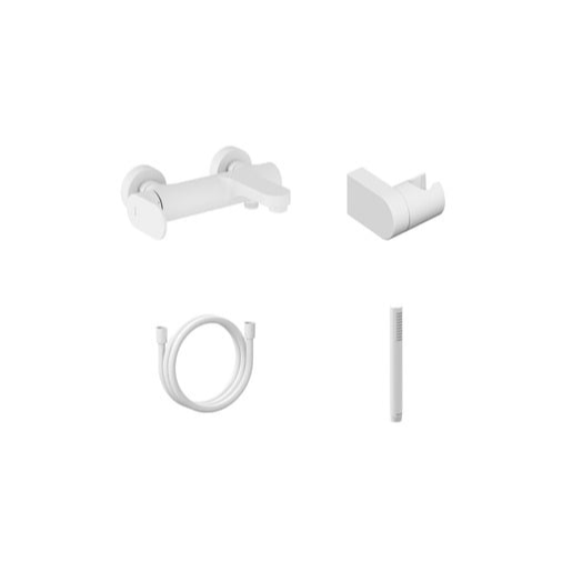 Vanová baterie Ravak Eleganta se sprchovým setem 150 mm bílá matná X07S134 Ravak