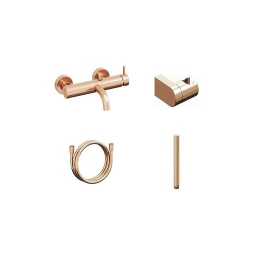 Vanová baterie Ravak Espirit se sprchovým setem 150 mm růžové zlato kartáčované X07S127 Ravak