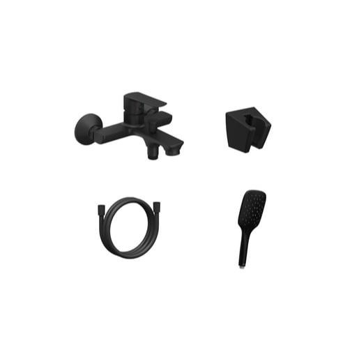 Vanová baterie Ravak Life se sprchovým setem 150 mm černá X07S110 Ravak